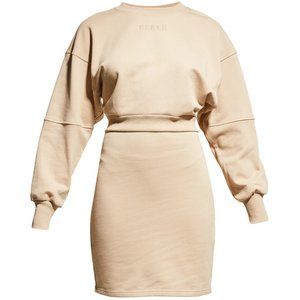HERVÉ by Hervé Léger Layered Look Mini Sweatshirt Dress Size Small